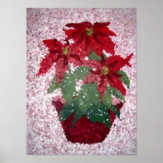 Poinsettias Crystallized Poster