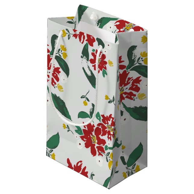 Poinsettias for all Seasons Gift Bag (Front Angled)