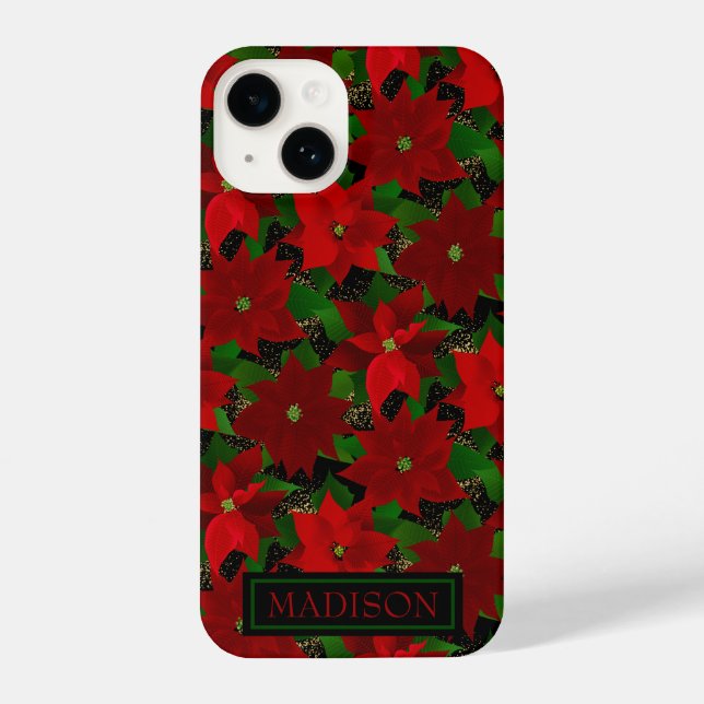Poinsettias iPhone Case (Back)