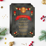 Poinsettias | Lanterns Corporate Christmas Party I Invitation<br><div class="desc">An elegant Christmas Party invitation for your company's celebration of the season, featuring poinsettias and candlelit lanterns adorned with bows. Original design by Holiday Hearts Designs (all rights reserved). Replace the "Your Logo" with your company's logo or delete, click "customize" and add text of your choosing. If you require assistance...</div>