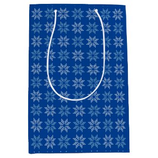 Poinsettias on Deep Blue Elegant Pattern