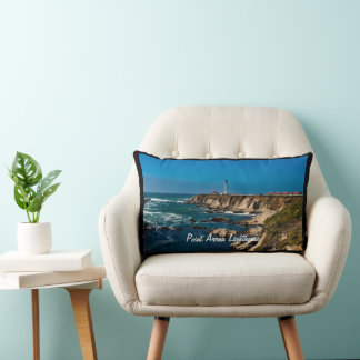 Point Arena Lighthouse Scenic   Lumbar Pillow