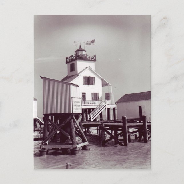 Point Au Fer Reef Lighthouse 2 Postcard (Front)