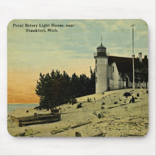 Point Betsey Lighthouse near  Frankfort Michigan Mouse Pad