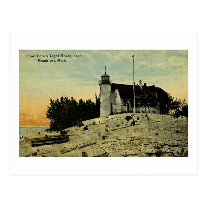 Point Betsey Lighthouse near  Frankfort Michigan Post Card