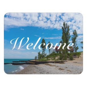 Point Betsie Light Welcome Door Sign