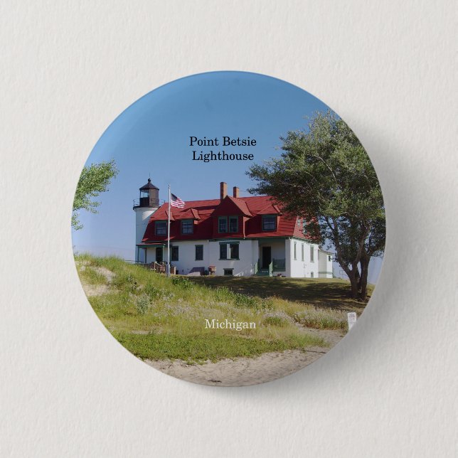 Point Betsie Lighthouse button (Front)