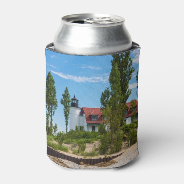Point Betsie Lighthouse Can Cooler (Can Front)