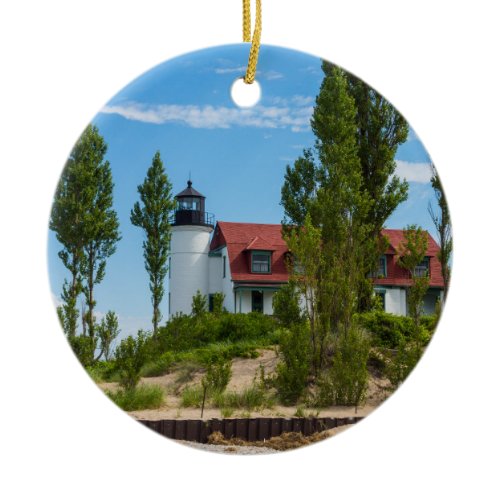 Point Betsie Lighthouse Ceramic Ornament