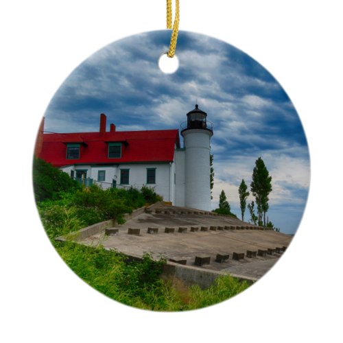 Point Betsie Lighthouse Ceramic Ornament