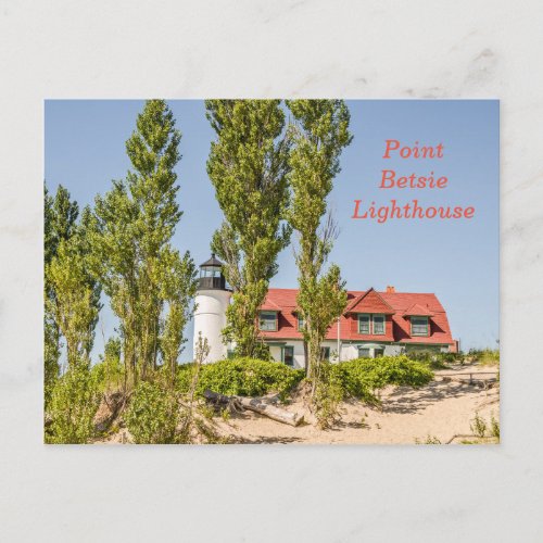 Point Betsie Lighthouse on Lake Michigan Postcard