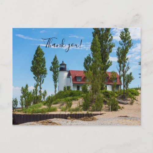 Point Betsie Lighthouse Thank You Postcard