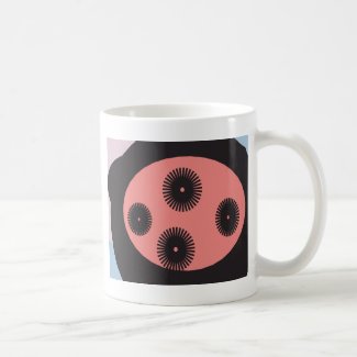 point black and pink background  abstract coffee mug