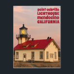 Point Cabrillo LIGHTHOUSE MENDOCINO Sunset Travel Postcard<br><div class="desc">Hi there! Hope you like this photo I captured. Feel free to add your own text! Check my shop for more.</div>