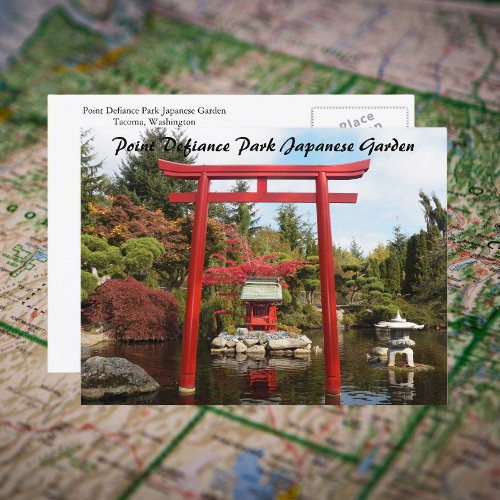 Point Defiance Park Japanese Garden Travel Photo Postcard