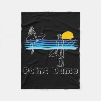 Point Dume Surfing Beach Surf Guy Girl Fleece Blanket