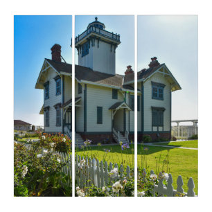 Point Fermin Lighthouse Triptych Coastal Art