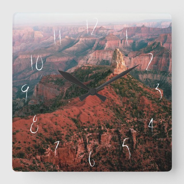 Point Imperial and Mount Hayden at Sunset Square Wall Clock (Front)