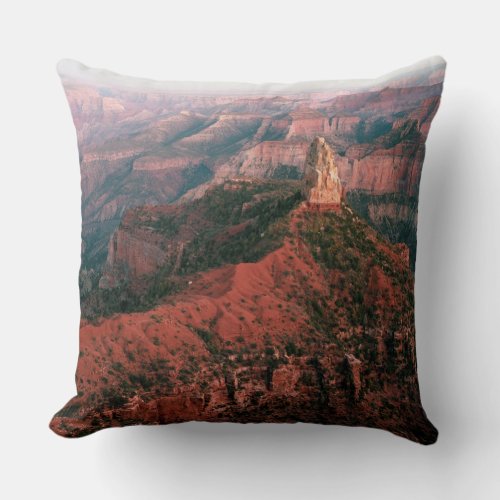 Point Imperial and Mount Hayden at Sunset Throw Pillow