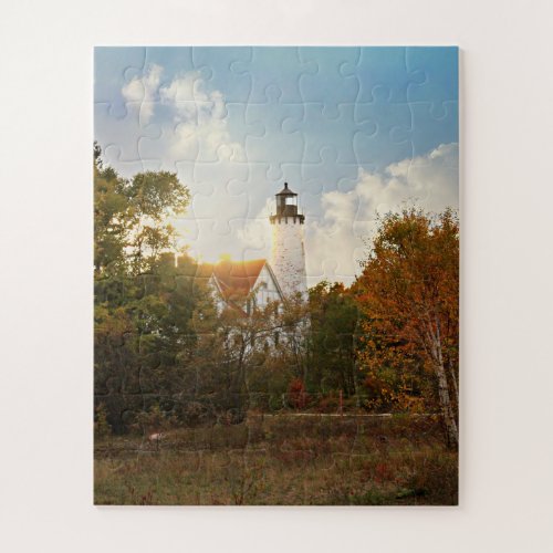 Point Iroquois Lighthouse Jigsaw Puzzle