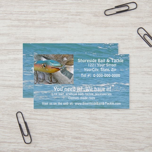 Point Jude Cape Codder Fishing Lure Business Card (Front/Back In Situ)
