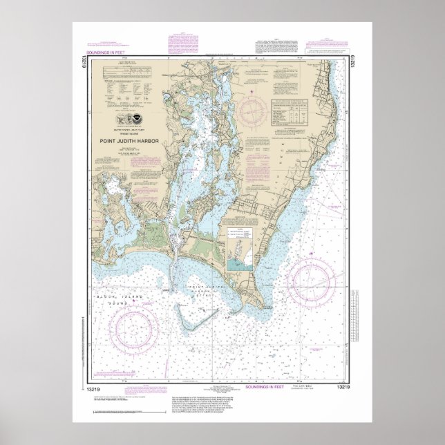 Point Judith Harbor Nautical Chart 13219 (Front)