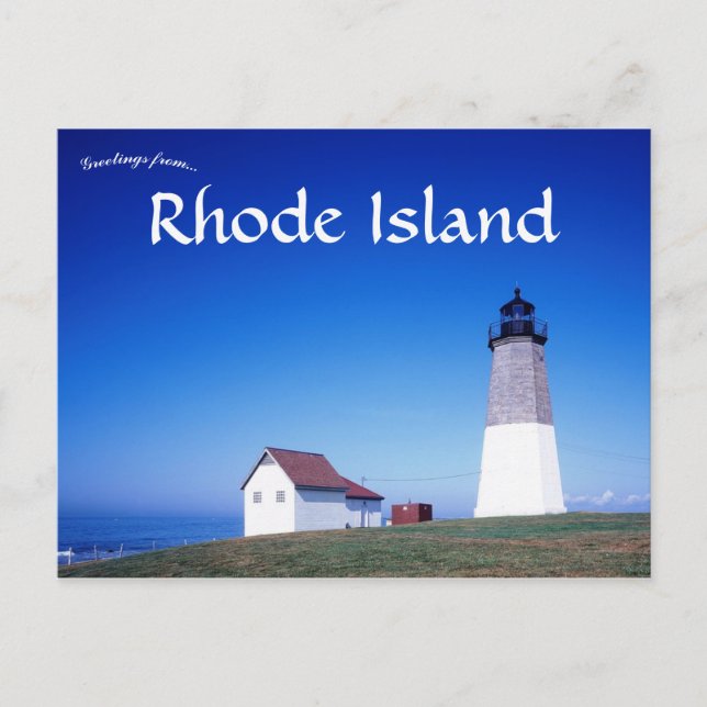 Point Judith Light Rhode Island USA Postcard (Front)