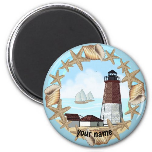 Point Judith Lighthouse custom name magnet
