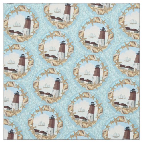 Point Judith Lighthouse Fabric