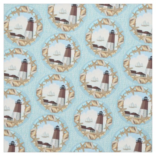 Point Judith Lighthouse Fabric