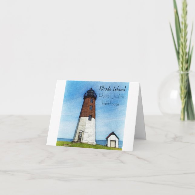 Point Judith lighthouse Rhode Island Card (Front)