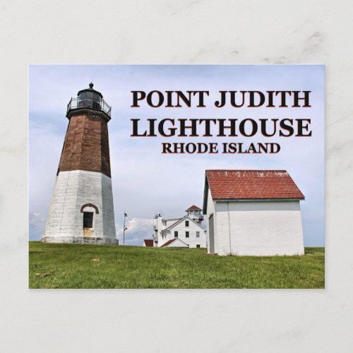 Point Judith Lighthouse Rhode Island Postcard