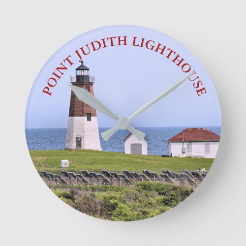 Point Judith Lighthouse Rhode Island Wall  Clock