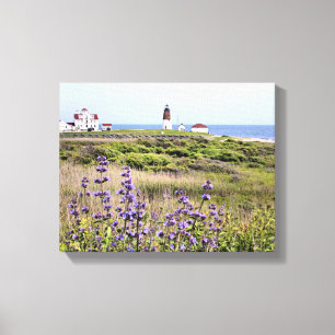 Point Judith Lighthouse, RI Wrapped Canvas Print