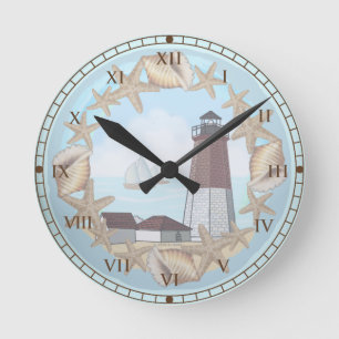 Point Judith Lighthouse Round Clock