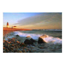 Point Judith Lighthouse Seascape Photo Print