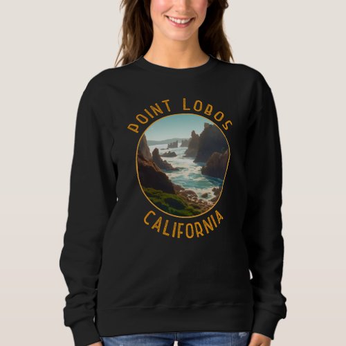Point Lobos California Distressed Circle Sweatshirt