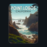 Point Lobos California Travel Art Vintage Magnet<br><div class="desc">Point Lobos vector art design. The sea near Point Lobos is considered one of the best locations for scuba diving on the Monterey Peninsula and along the California coast.</div>