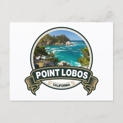 Point Lobos California Travel Badge Postcard