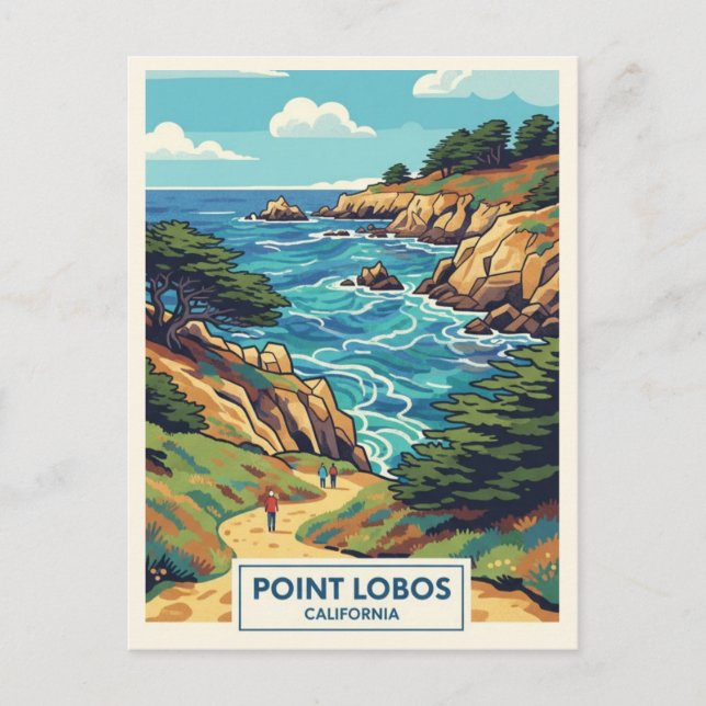 Point Lobos California Travel Postcard (Front)