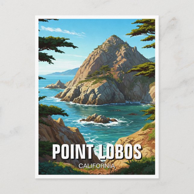 Point Lobos California Travel Postcard (Front)