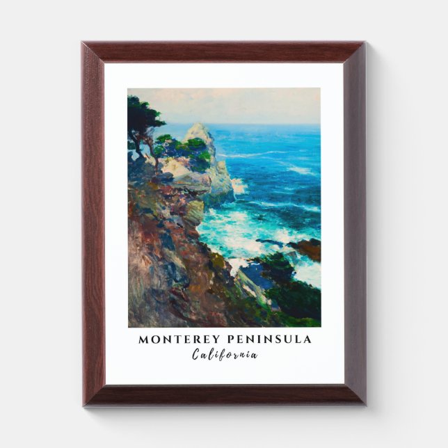 Point Lobos Monterey Peninsula California Seascape Award Plaque (Vertical)