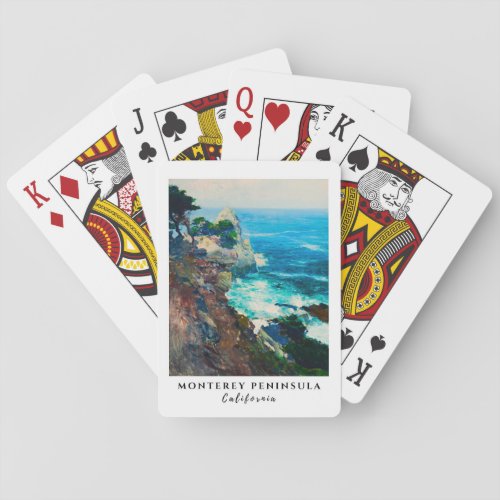 Point Lobos Monterey Peninsula Coastal California  Poker Cards