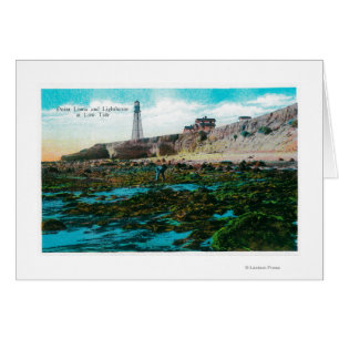 Point Loma and Lighthouse at Low Tide Cards