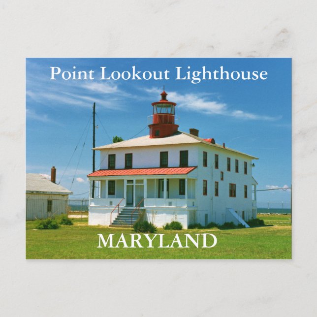 Point Lookout Lighthouse, Maryland Postcard (Front)
