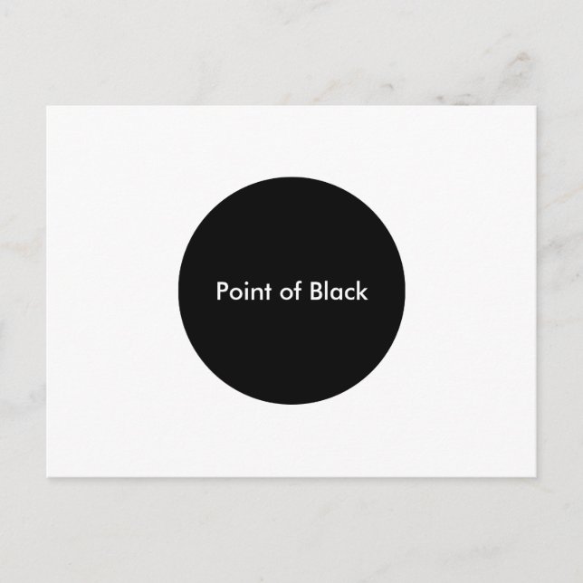 Point of Black Postcard (Front)