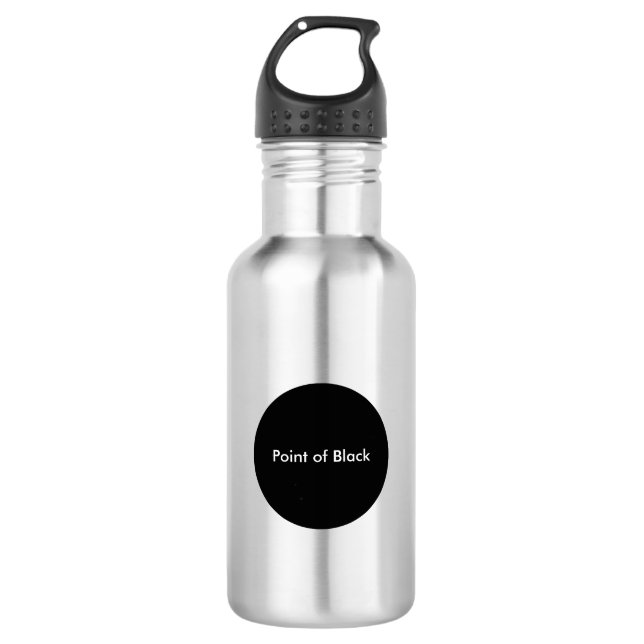 Point of Black Stainless Steel Water Bottle (Front)