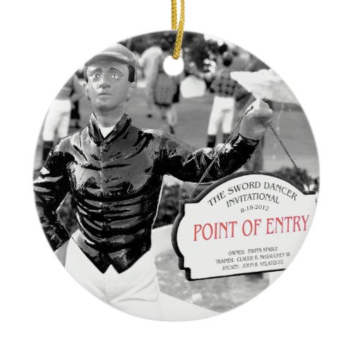Point of Entry Lawn Jockey Ceramic Ornament