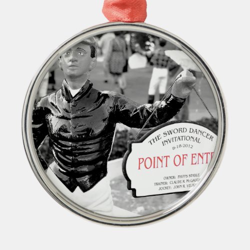 Point of Entry Lawn Jockey Metal Ornament