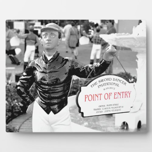 Point of Entry Lawn Jockey Plaque